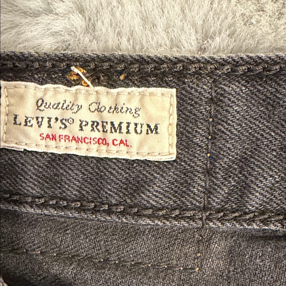 Levi’s Dad Jeans Washed Black High Rise Baggy Straight Denim 25 - Picture 7 of 9